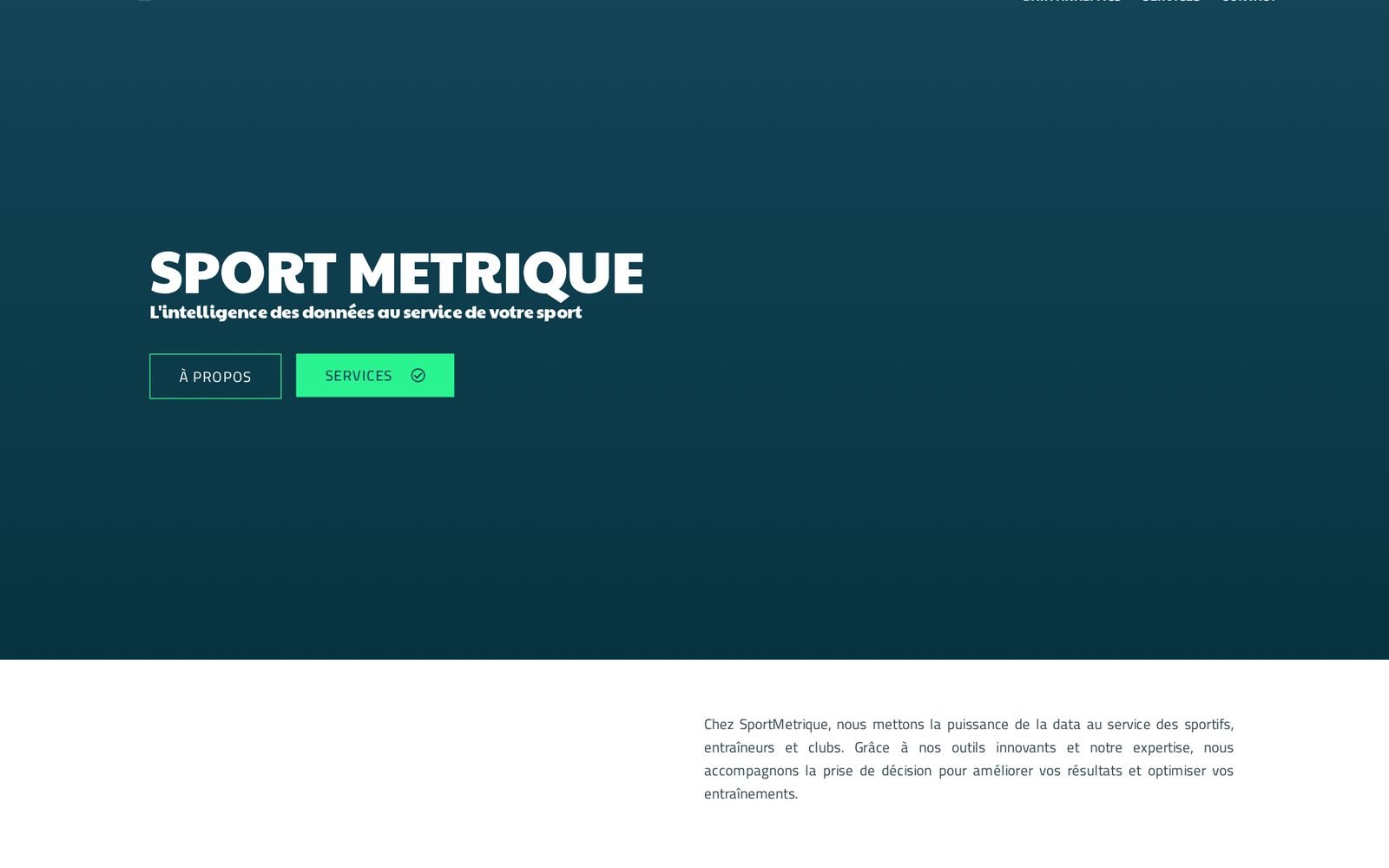 Capture réelle de l'application SportMetrique